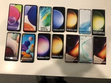 Lot of 14 Samsung Modern Dummy Non-working Cell Phones Smartphones Display Model