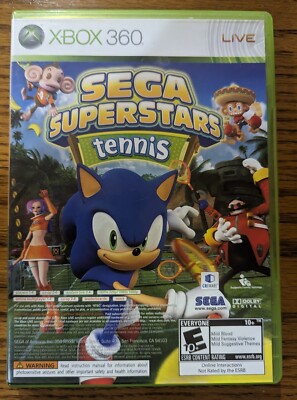 Sega Superstars Tennis (Xbox 360 2008) w/ Live Arcade Disc Clean Tested Working