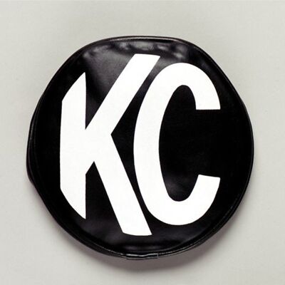 KC HiLiTES for 6in. Round Soft Cover (Pair) - Black w/White KC Logo