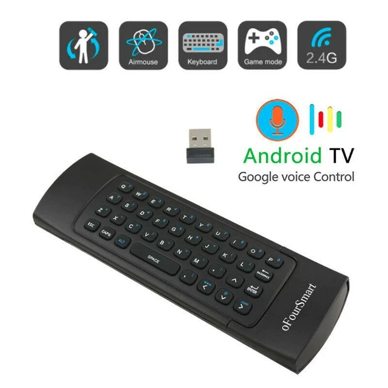 Air Mouse Voice Keyboard Remote Keypad Control MX3 for Android TV Box Projector - Image 2 of 4