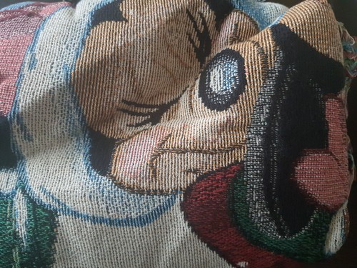 Walt Disney World NWT Winter Ice Skating Tapestry Throw Blanket Mickey Friends - Picture 5 of 5