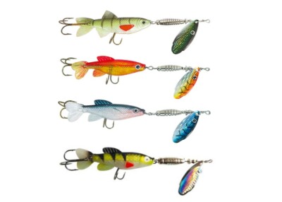 Jaxon Spinner mit Gummifisch Top für Hecht Barsch Zander Blinker Tandemspinner 