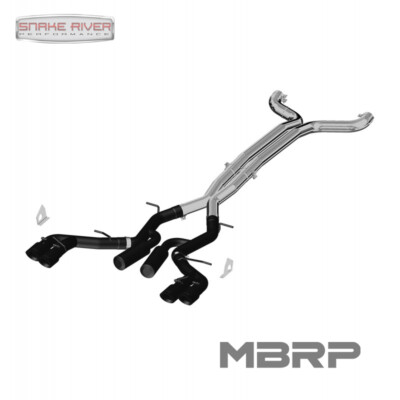 MBRP 3 '' Armor Blk Quad Katze Rücken Auspuff W 4 '' Für 16-24 Chevy Camaro Ss