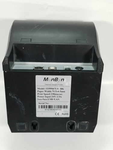 MUNBYN ITPP047UE-BK 80mm Thermal Receipt POS Printer No POWER ADAPTER - Picture 5 of 7