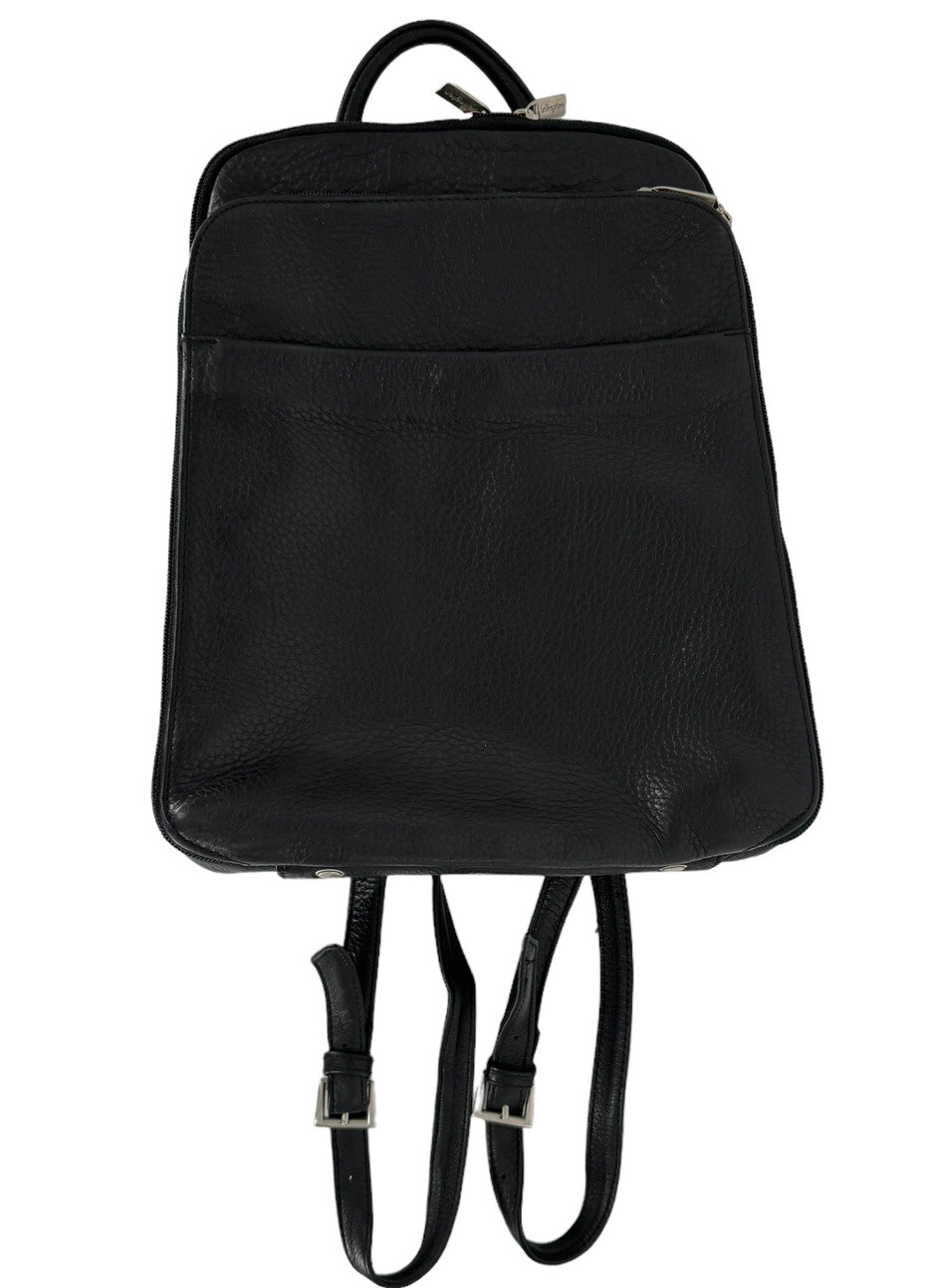 Ellington Black Luxury Genuine Leather Backpack Gem