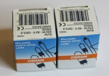 2 pcs Display Optic Lamp By Osram / EVW 250 watts 82 volts GX5.3