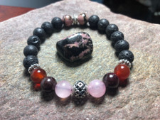 Heart Chakra Love gemstone beaded bracelet Crystal healing Jewelry Rose Quartz