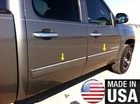 For 07-13 GMC Sierra Crew Cab Body Side Molding Trim Top 1" Wide 4PC