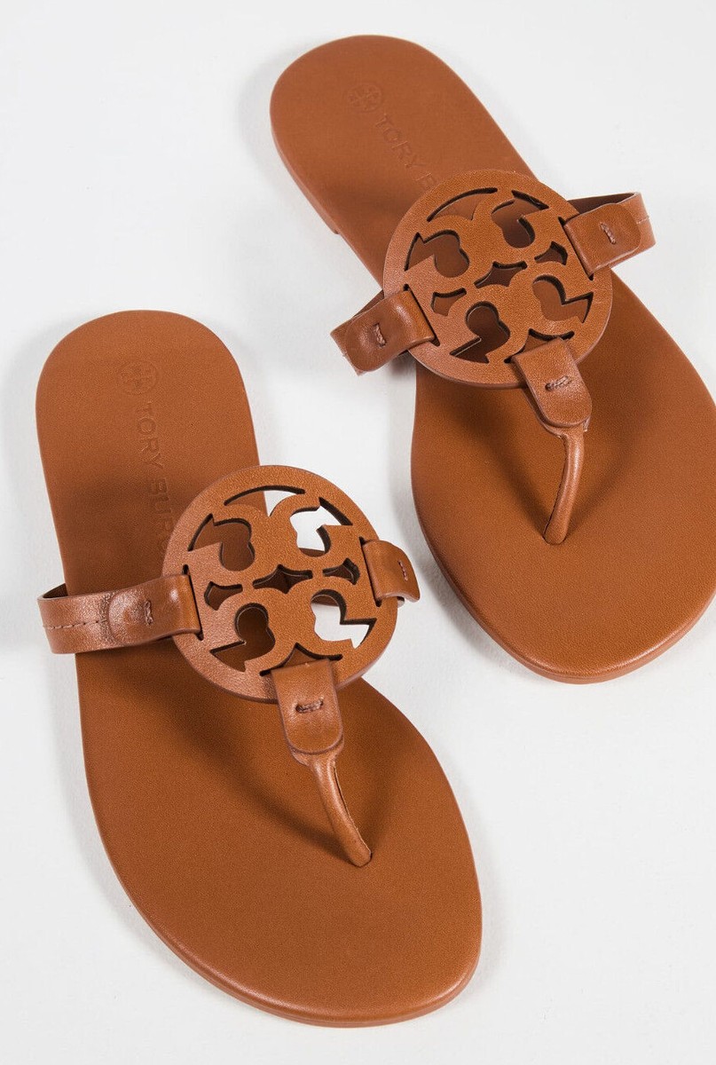 NIB Tory Burch Miller Soft Leather Sandal Mieled Brown US 8  display picture 1