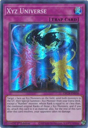 GRCR-EN058 Xyz Universe :: Super Rare 1st Edition Mint YuGiOh Card