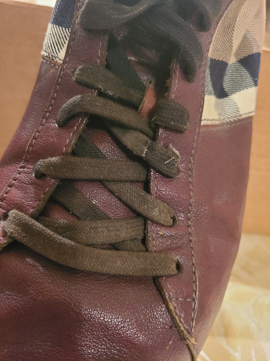VIP★大人気 BURBERRY VINTAGE CHECK & LEATHER SNEAKERS 0BF99F63-FB51-41C1-A1E3-