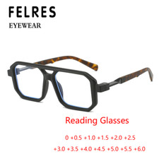 Square Blue Light Blocking Reading Glasses Men Women Clear Lens Glasses New
