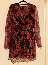 Floral Lace Mini Dressy Dress Size Large