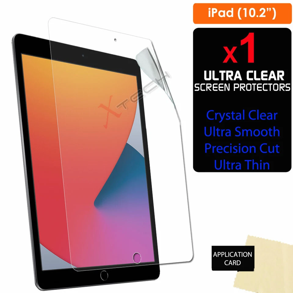 NOT SPECIFIED 1x For Apple iPad 9 9th Gen 10.2" 2021 CLEAR LCD Screen Protector Guard Cover