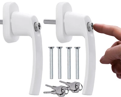 ID PRAKTISCH & GUT FENSTERGRIFF abschließbar KINDERSICHERUNG gleichschließend FENSTER GRIFF WEISS