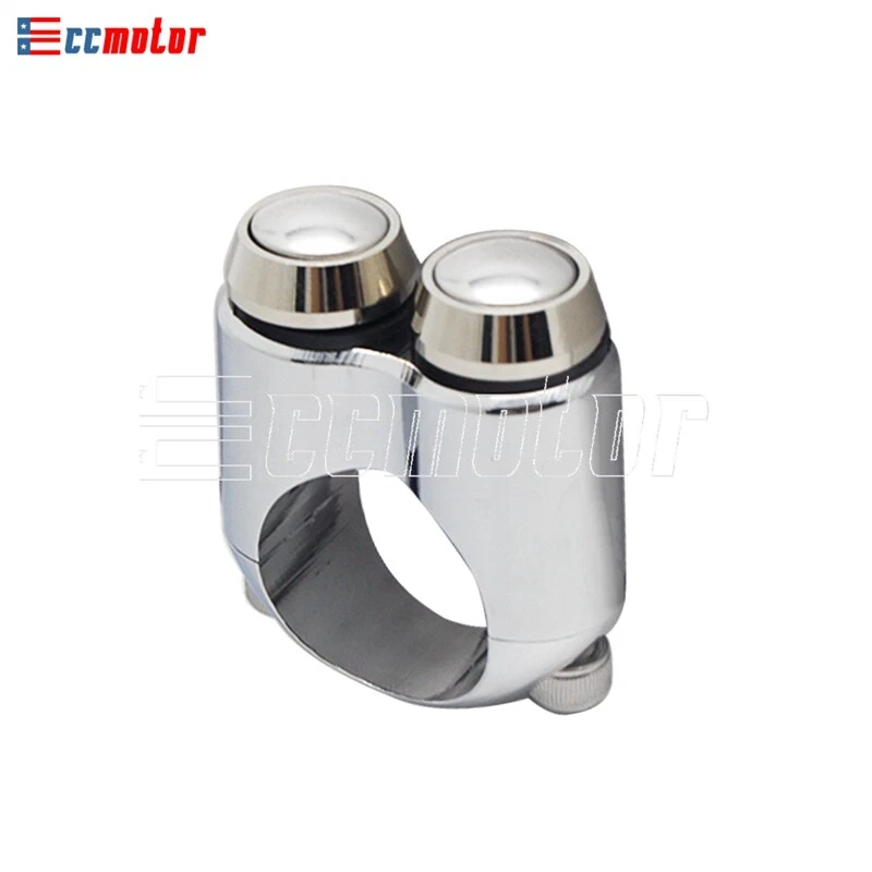 Universal Motorcycle Handlebar Switch Turn Signal Self Latch Button Fit 7/8" Bar - Image 4 of 4