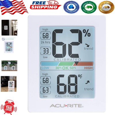 Digital Hygrometer & Thermometer with Backlight   Accurate Humidity Control