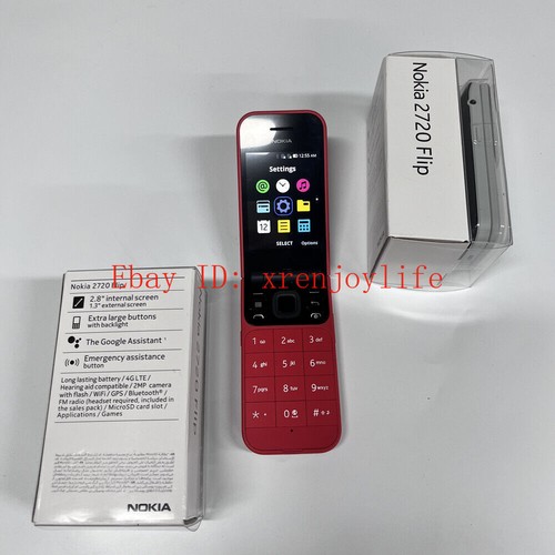 Nokia 2720 Flip (2019)4G LTE 512MB 2MP Dual SIM KaiOS Unlocked New sealed phone - Afbeelding 13 van 27