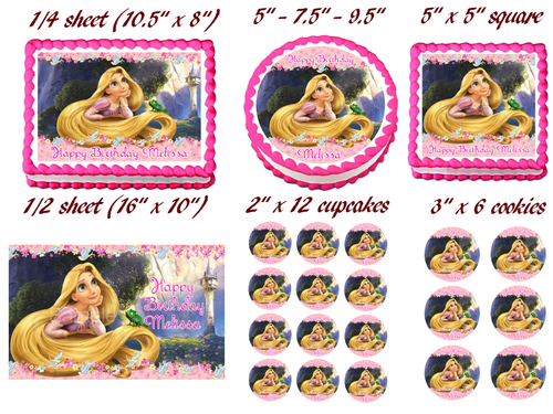 TANGLED Party Edible cake topper image - Picture 2 of 10