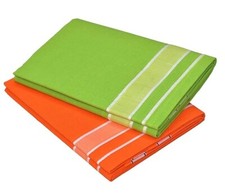 Men's Cool Cotton Dhoti with border/Length- 2.0mtr  Green  Neon Orange 