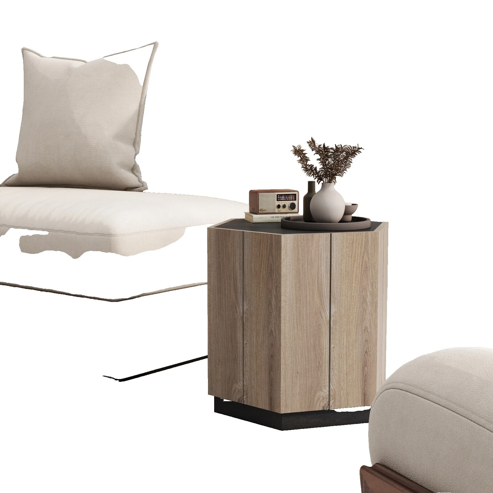 Mesas de esquina de madera de la Sala de Estar