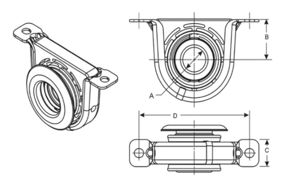FORD F250/F350/F450/F550 Super Duty SPICER Center Support Bearing 5003684 - Image 3 of 3