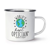 World's Best Optiker Emaille Becher Tasse Lustiger Witz Favorit