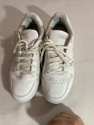 Adidas Hoops 2.0 Women's Low Classic Shoe Size 8 White Leather Sneakers B42096
