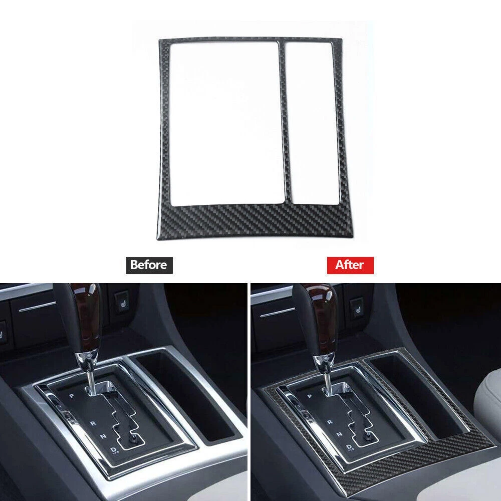 For Chrysler 300 05-07 Vinyl Carbon Fiber Central Console Gear Shift Frame Trim