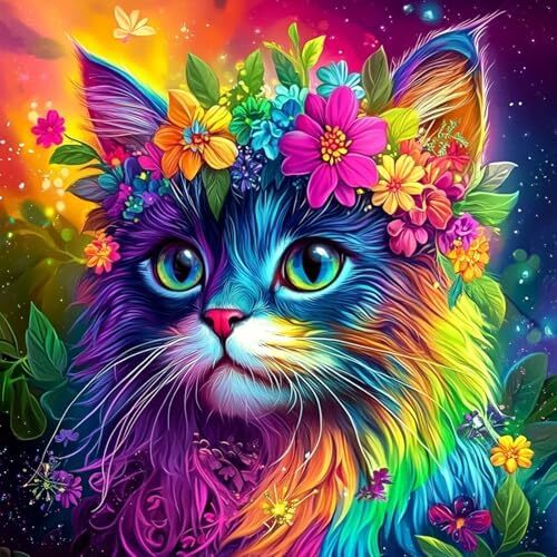 EOBROMD Paint By Numbers Kit For Adults - 16x20 Inch Flower Canvas DIY Art Set