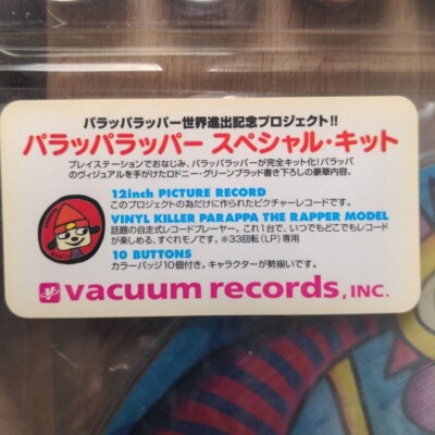PaRappa the Rapper Special Kit 12inch Record Can Badges Limited