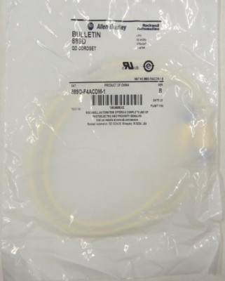 Allen Bradley 889D-F4ACDM-1 QD Cordset 4 PIN DC MICRO Straight 1 Meters NEW