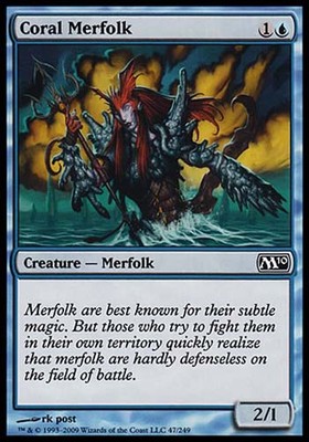 1x FOIL Coral Merfolk M10 MtG Magic Blue Common 1 x1 Card Cards | eBay