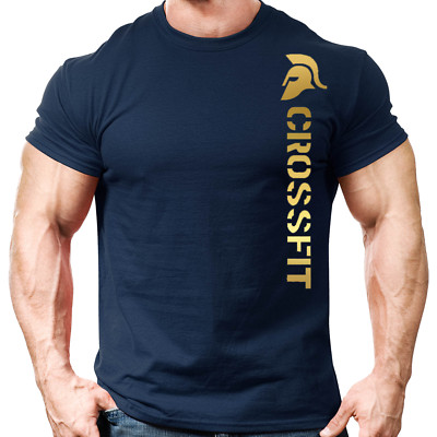 X-Fit Gold Fitnessstudio T-Shirt Herren Fitnessstudio Kleidung Training Weste Bodybuilding T-Shirt