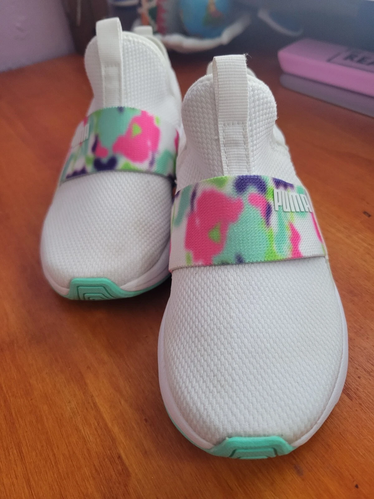 scarpe da corsa slip on sbiancate puma little kid softride