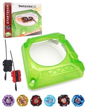 DEZAWRTY X Stadium Large Battle Set, 6 Spinning Tops, 2 Launchers and 1 Xtreme A