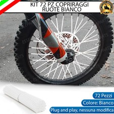 KIT COPRIRAGGI RUOTE MOTO BIANCO 72 PEZZI IN ABS PER HUSQVARNA SM 510 (2008) R