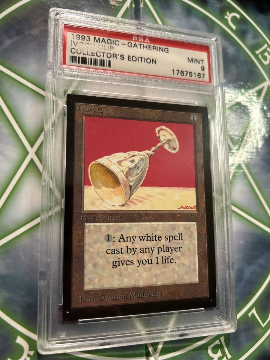 MTG: IVORY CUP 🔥PSA 9 MINT🔥COLLECTORS EDITION-1993 UNCOMMON | eBay