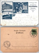 Gustav Rothenburg Chemnitz Cafe Postcard
