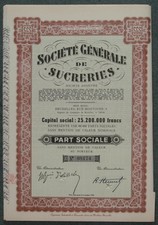Lot 10 X Societe Generale de SUCRERIES Societe Anonyme