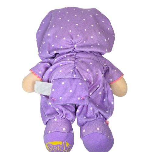 Vintage Playskool Jammie Pies Pittipin Purple Plush Doll Polka Dots 1980s Baby - Picture 6 of 15