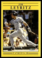 1991 Fleer Jim Leyritz New York Yankees #671