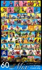 60 VARI VUE BUBBLE GUM PATCH WIGGLE PICTURES in 10 STRIPS USA 1960s LENTICULAR