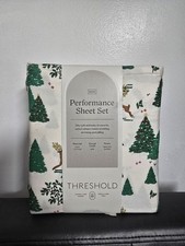King 400 Thread Ct Christmas Holiday Performance Sheet Set Winter Threshold