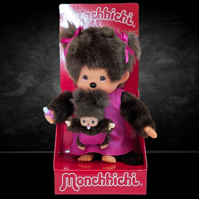 8'' Large Monchhichi Doll - Mother Care - Authentic Monkey Plush, NWT