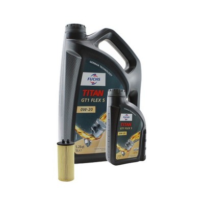 6L Fuchs TITAN GT1 FLEX 5 0W-20 Mann Engine Oil Change Kit for F48 X1 F39 X2 L4