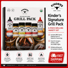 Kinder's Grill Pack Organic Seasoning Sauce Set, 6-Pack, Total 54.4 oz