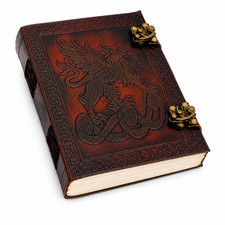 Leather Diary Journal 6x8 Handmade Vintage Notebook Double Lock 200 Blank Pages