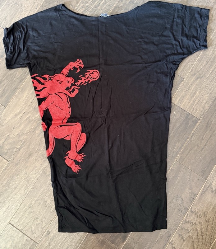 Fireball Whiskey promo T Shirt Dress Large Black New 