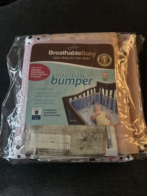 New BreathableBaby Breathable Bumper Pink Polka Dots One Size Fits All